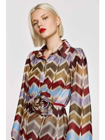 missoni μπλούζα με ζώνη και λουλούδι