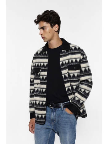 aztec print oversized jacket σε προσφορά