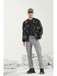 cargo παντελόνι με κοδρόνι και λάστιχο στη μέση