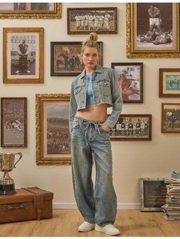 denim cropped jacket