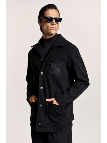 μπουφάν σακάκι τσόχα με δερματίνη τσέπη σε προσφορά