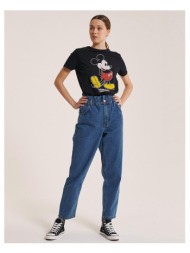 blue jeans paperbag παντελόνι mom fit