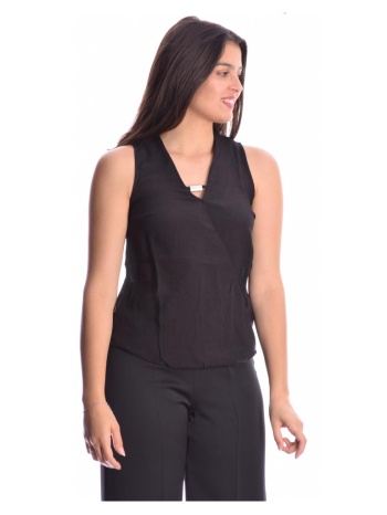 μαύρη αμάνικη μπλούζα με μπάσκα σε προσφορά