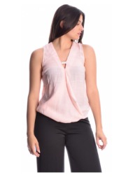 σομόν αμάνικη μπλούζα