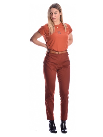 κεραμιδί υφασμάτινο παντελόνι σε προσφορά