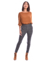 γκρί καρό υφασμάτινο παντελόνι