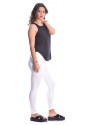 λευκό εφαρμοστό παντελόνι