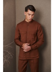 cinnamon μάο πουκάμισο με τσέπες