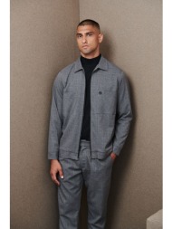 καρό jacket με φερμουάρ