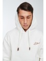 off white φούτερ με κουκούλα και κέντημα