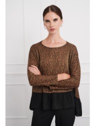 λεοπάρ μπλούζα με βολάν