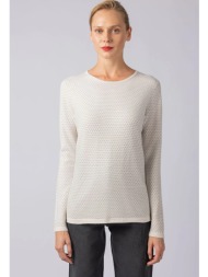 εκρού λούρεξ μακρυμάνικη μπλούζα μώβ