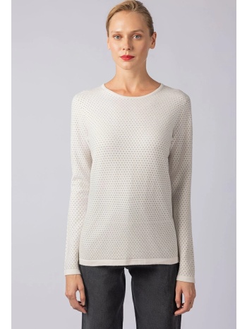 εκρού λούρεξ μακρυμάνικη μπλούζα μώβ