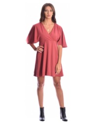 σέπια μίνι φόρεμα σε άλφα γραμμή