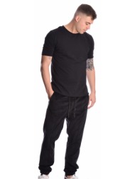 μαύρη βελούδινη φόρμα με λάστιχο