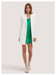 λευκό μακρύ σακάκι με ...