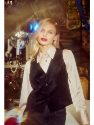 μαύρο βελούδινο γιλέκο