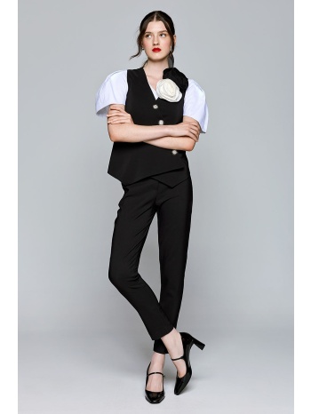 μαύρο υφασμάτινο office παντελόνι μαύρο