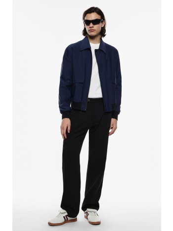 mid rise ισόφαρδο παντελόνι με πιέτα και λάστιχο