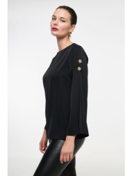 μπλούζα με πιέτες και κουμπιά