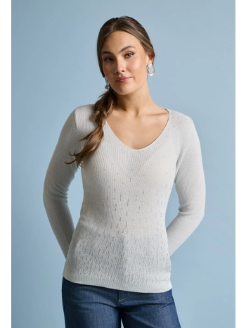 μεταλλικό τοπ με στρας γκρί