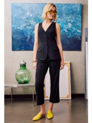 παντελόνι με ρεβέρ και λάστιχο στη μέση