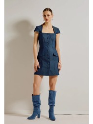 τζιν φόρεμα με κουμπιά