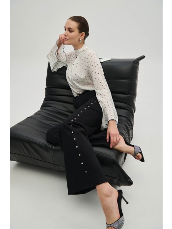 τζην ψηλόμεσο παντελόνι με πέρλες