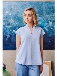 ριχτή μπλούζα με v ντεκολτέ