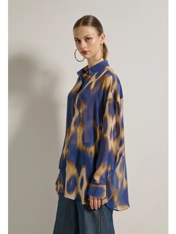 εμπριμέ πουκάμισο oversize