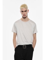 κοντομάνικη σατέν μπλούζα μαύρο