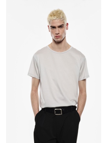 κοντομάνικη σατέν μπλούζα μαύρο