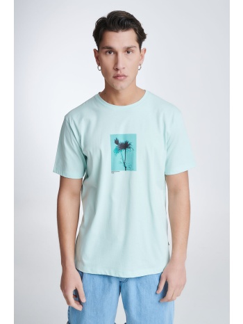 μέντα κοντομάνικη μπλούζα με στάμπα