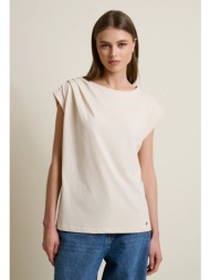 μπλούζα με πιέτες στον ώμο