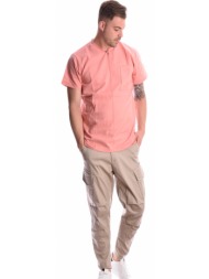 ρόζ λινή μπλούζα με ...