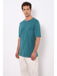 πετρόλ μπλούζα με τσέπη