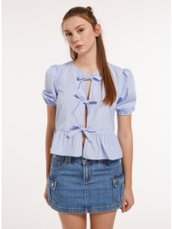 ριγέ πουκάμισο με βολάν ...