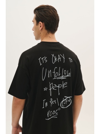 oversized t-shirt με τύπωμα στην πλάτη