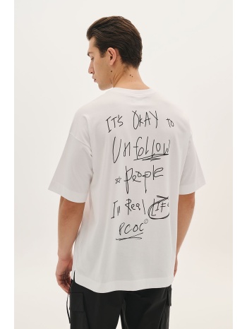 oversized t-shirt με τύπωμα στην πλάτη