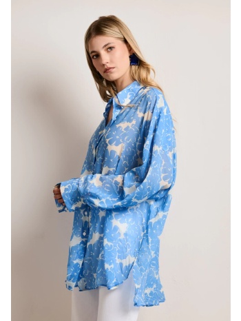 εμπριμέ πουκάμισο oversized