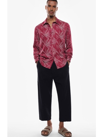 cropped straight leg chinos