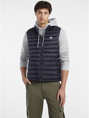 μπλέ αμάνικο γιλέκο puffer