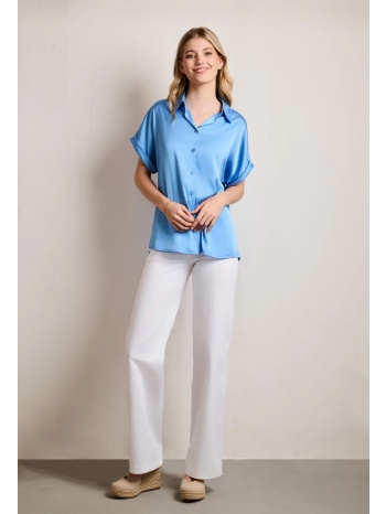 κοντομάνικο πουκάμισο σατινέ