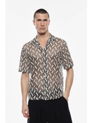 εμπριμέ διάτρητο πουκάμισο