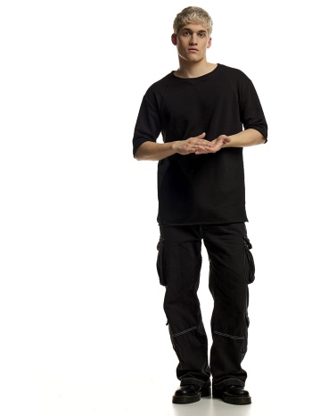 φούτερ ασύμετρο t-shirt oversized