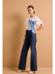 ψηλόμεσο παντελόνι τύπου denim