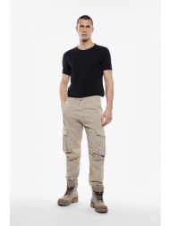 cargo trousers with side pockets μαύρο