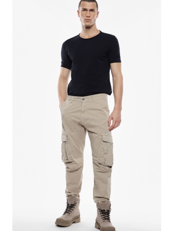 cargo trousers with side pockets μαύρο