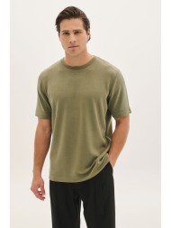 ματ βελούδινη κοντομάνικη μπλούζα