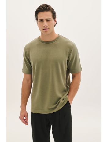 ματ βελούδινη κοντομάνικη μπλούζα